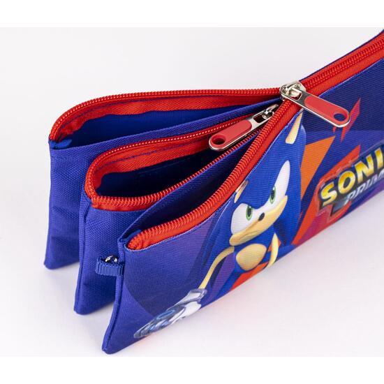 SONIC PRIME PURPLE 3 COMPARTMENTS PENCIL CASE