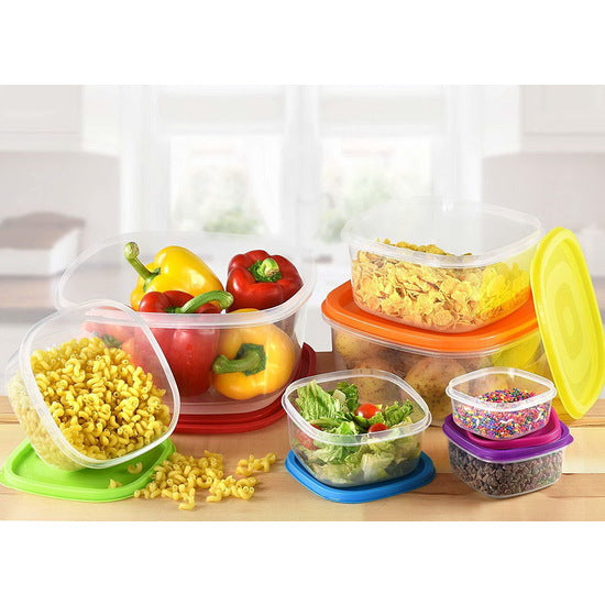 SET OF 7 SQUARE STACKABLE LUNCH BOXES - PRIVILEGE