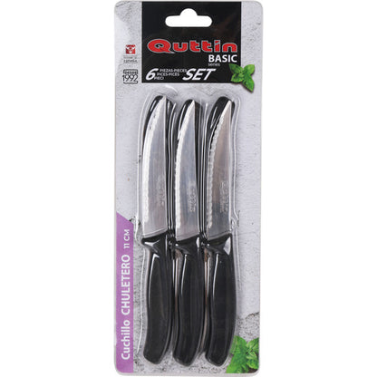 12 sets de 6 piezas cuchillos Bistec sierra 11cm Basic