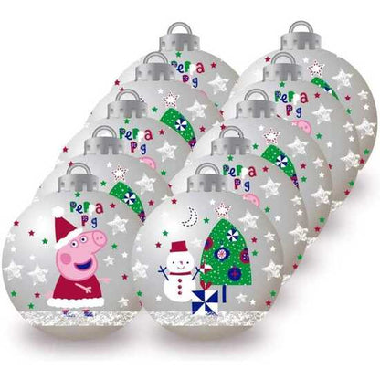 X20 BOLAS NAVIDAD 6CM PACK 10 PEPPA PIG "COSY CORNER"