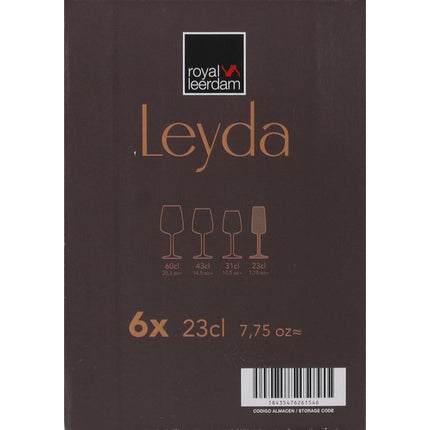 SET OF 6 CHAMPAGNE GLASSES 23CL LEYDA