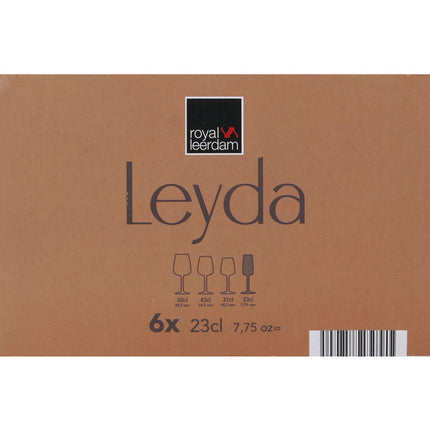 SET OF 6 CHAMPAGNE GLASSES 23CL LEYDA