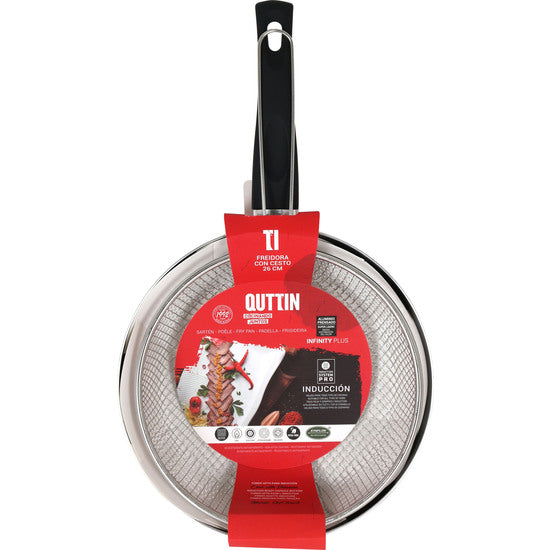 QUTTIN 26CM FRYING PAN WITH LOWER BASKET