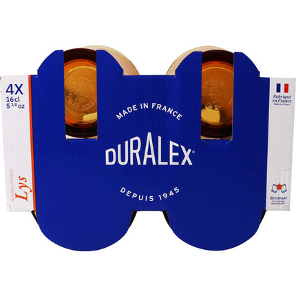 SET 4 VASOS 16CL AMBAR LYS