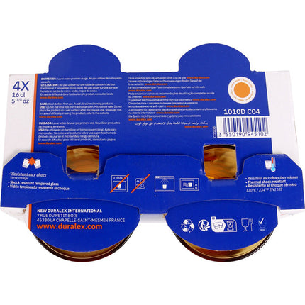 SET 4 VASOS 16CL AMBAR LYS