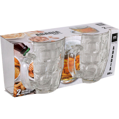 SET 2 JARRAS CERVEZA 600CC ABADIA