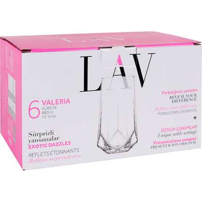 SET 6 VASOS 460CC VALERIA