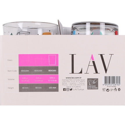 6 VASOS MEDIDOR 515CC DECORACIÓN SURTIDA