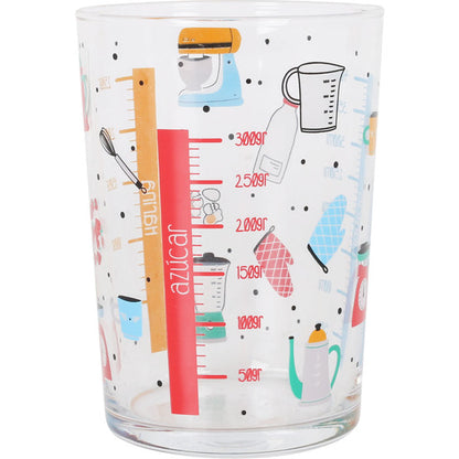 6 MEASURING GLASSES 515CC ASSORTED DECORATION