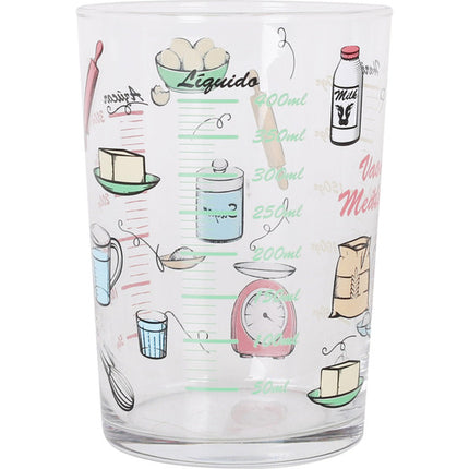 6 VASOS MEDIDOR 515CC DECORACIÓN SURTIDA