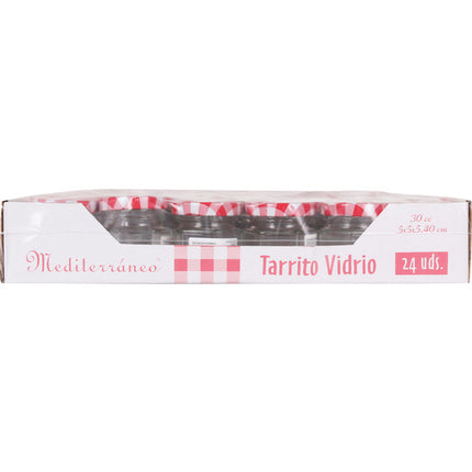 24 UNIDADES POTE DE VIDRO MULTIUSO 30CC MEDITERRÂNEO