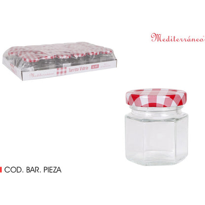 96 units MULTIPURPOSE GLASS JAR 45CC MEDITERRANEAN