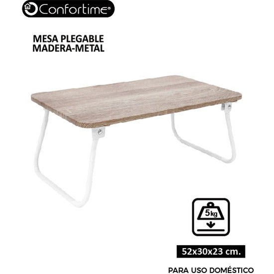 FOLDING WOODEN TABLE MET.WHITE 52X30X23 CONFORTIME