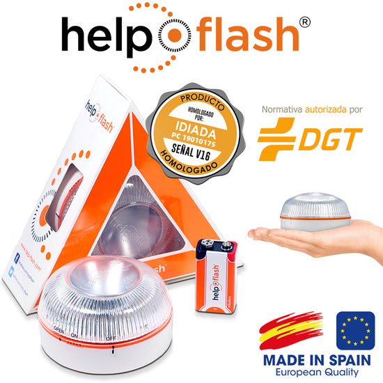 Help flash - luz de emergencia autónoma, señal v16