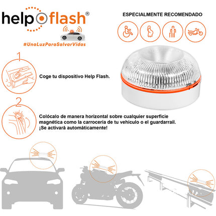 Help flash - luz de emergencia autónoma, señal v16