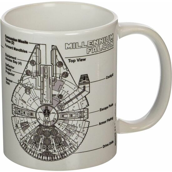 MILLENNIUM FALCON SKETCH STAR WARS MUG