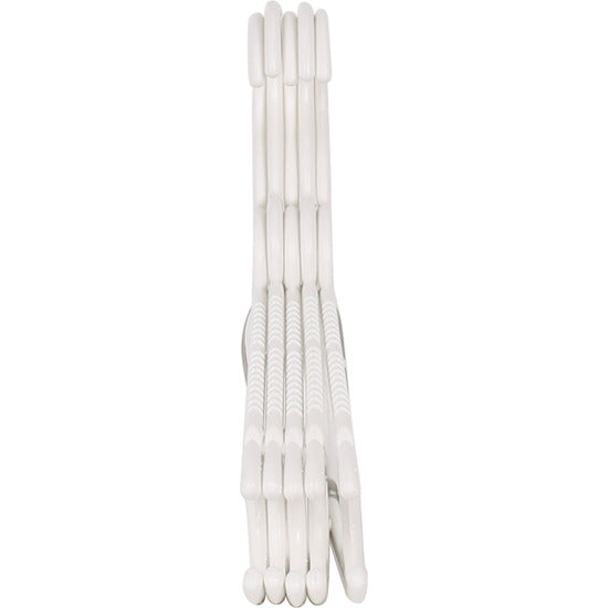 SET OF 5 WHITE PLASTIC HANGERS 37X18.5CM RUTH