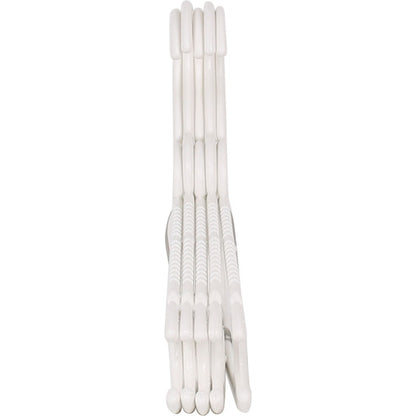 SET OF 5 WHITE PLASTIC HANGERS 37X18.5CM RUTH