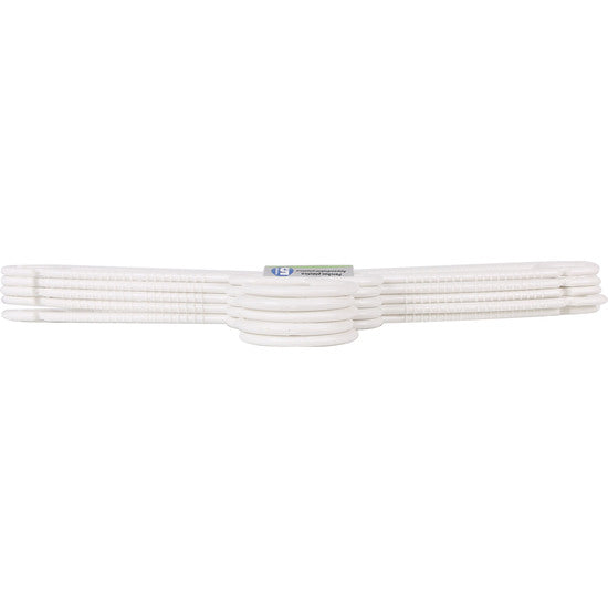 SET OF 5 WHITE PLASTIC HANGERS 37X18.5CM RUTH