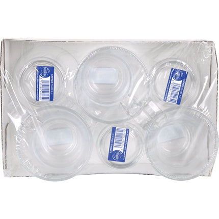 6 STACKABLE TRANSPARENT COFFEE CUPS 90CC CAPRICE