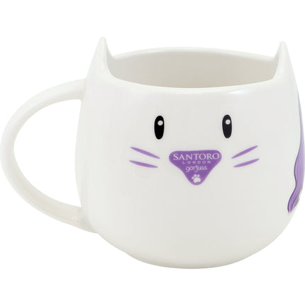 SET DE TAZA Y POSAVASOS GORJUSS™ "SMITTEN KITTEN"