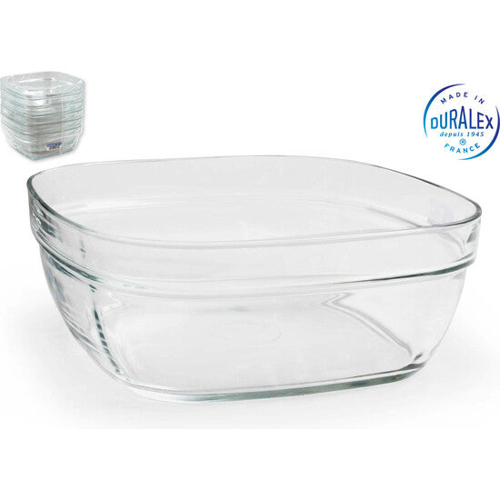 LYS TRANSPARENT SQUARE STACKABLE SALAD BOWL 3000CC