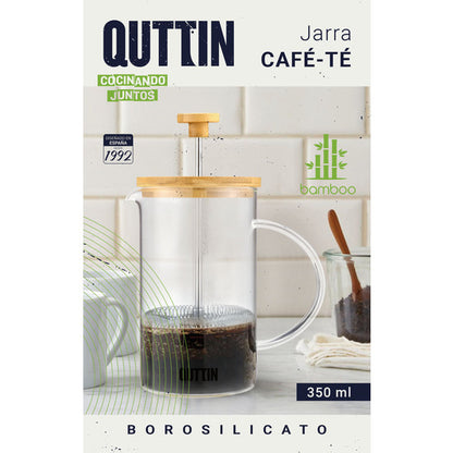 BOROSS COFFEE JUG 350ML T/BAMBOO QUTTIN