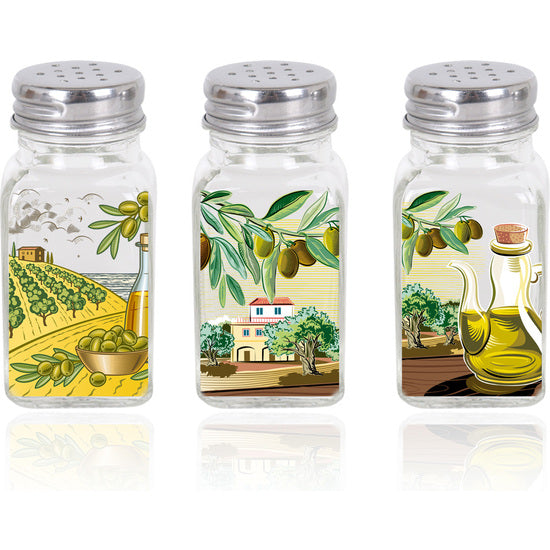 SALINHEIRO DE VIDRO DECORADO ANNA 3 VARIADOS