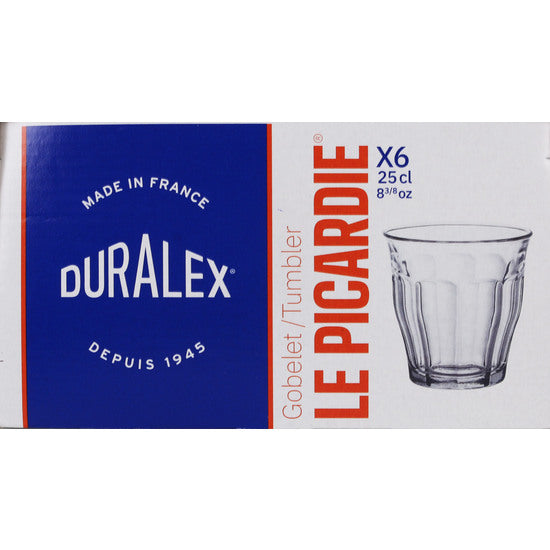 SET OF 6 TRANSPARENT GLASSES 25CL PICARDIE