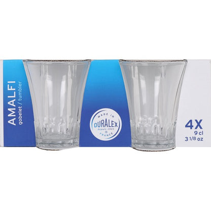 SET 4 VASOS TRANSPARENTE 9CL AMALFI