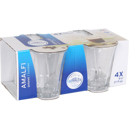 SET 4 VASOS TRANSPARENTE 9CL AMALFI