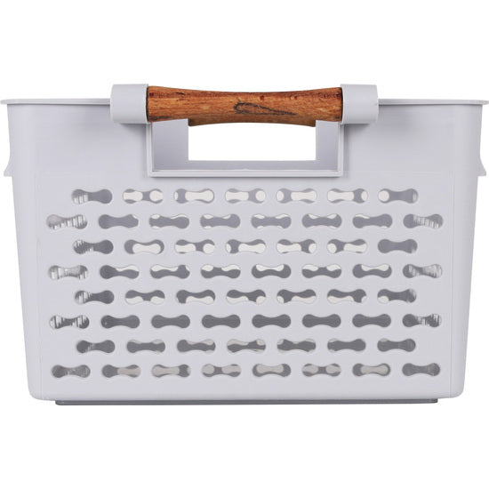 MULTIPURPOSE BASKET WITH WOODEN HANDLES 32X23CM CONFORTIME