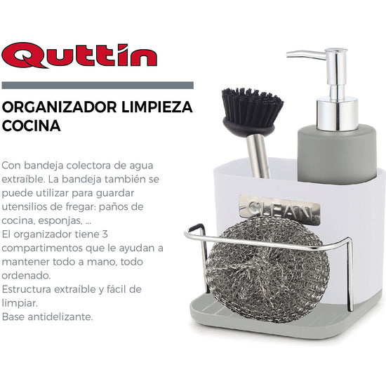 18 unidades Organizador limpieza cocina quttin