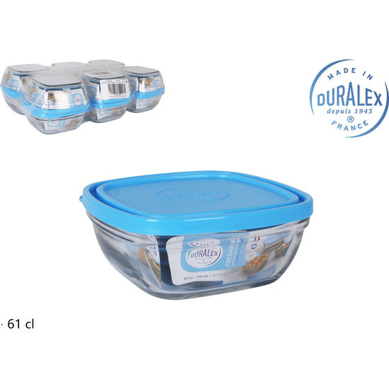 DURALEX STACKABLE BOWL WITH SQUARE LID