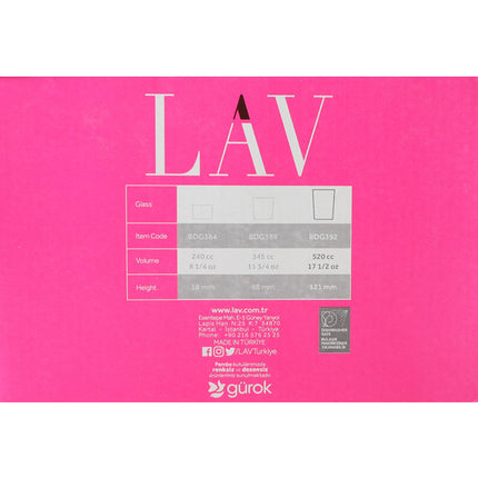 Conjunto 6/12 taças de cidra 520cc adega