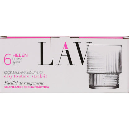 Set 6 vasos 325cc Helen LAV