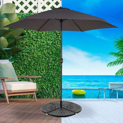 PARASOL SUPPORT 4 PIECES PLASTIC 52/66 KG 48X48X7.5CM