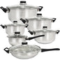 Bateria cocina 12pc acero induccion genova