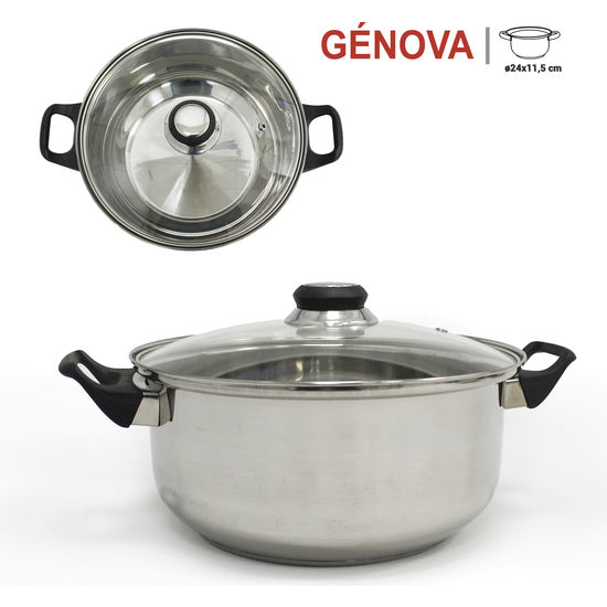 Bateria cocina 12pc acero induccion genova