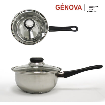 Bateria cocina 12pc acero induccion genova