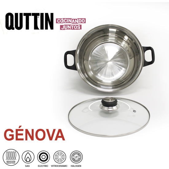 Bateria cocina 12pc acero induccion genova