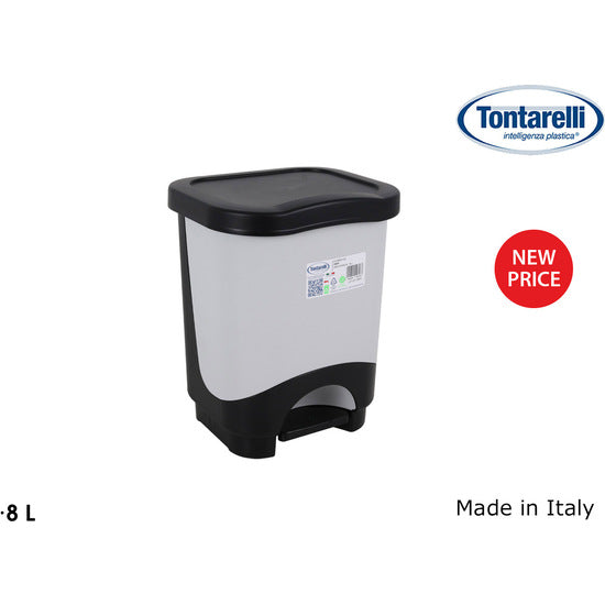 44 PEDAL WASTE BINS 8L IDEA BLACK/CREAM