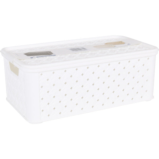 2 STORAGE BOXES 4 LC/LID ARIANNA WHITE