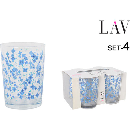 6 Set x4 vasos sidra 520cc flores