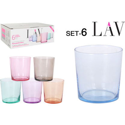 Set vasos pinta 345cc colores pastel