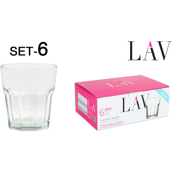 SET 6 VASOS AGUA 305CC ARAS