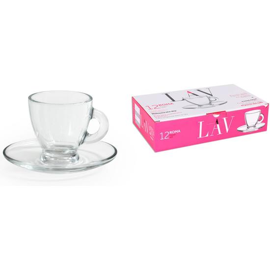 SET 6 TAZAS C/ASA 95CC ESPRESSO ROMA