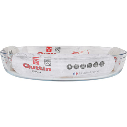 FUENTE VIDRIO OVAL 35X24CM/3,4L QUTTIN