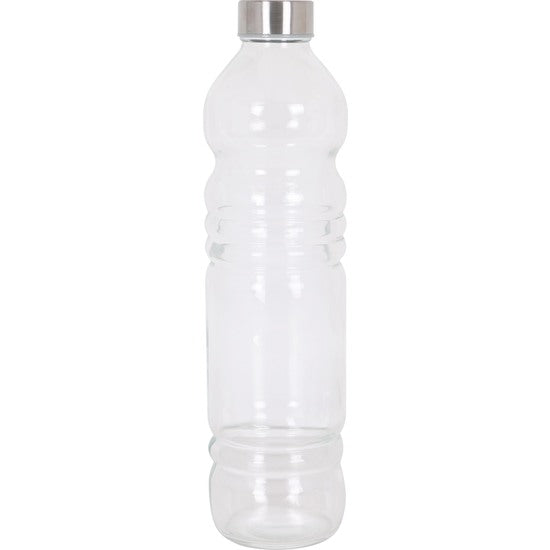 1L GLASS BOTTLE WITH METALLIC CAP 8X31CM ANNA