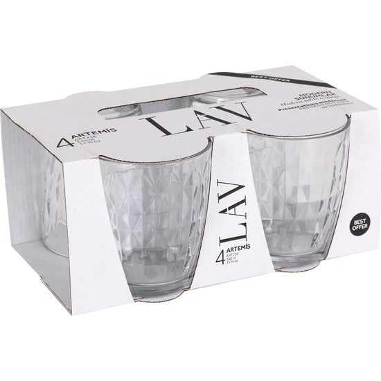 SET 4 VASOS 340CC ARTEMIS BEST OFFER